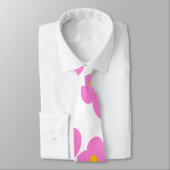 Roze gele daisy bloem moderne elegante patroon stropdas (Gebonden)