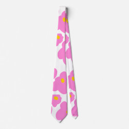 Roze gele daisy bloem moderne elegante patroon stropdas