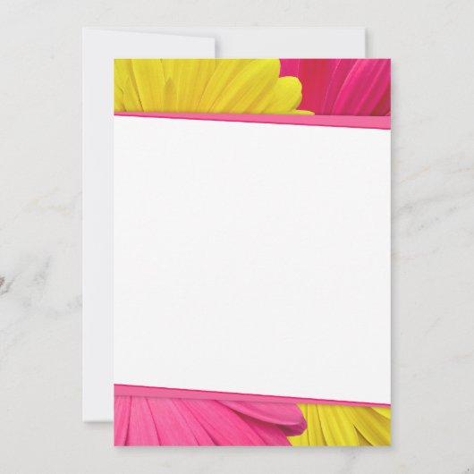 Roze gele Daisy Sweet 16 Birthday Uitnodiging (Achterkant)