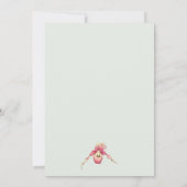 Roze/gele dame Slipper Orchid Green Wedding Kaart (Achterkant)