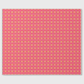 Roze Gele Diamant Patroon Modern Naadloos Cadeaupapier (Vlak)