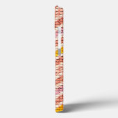 ROZE GELE EDELSTENEN EN MOZAÏEK CHEVRONS MONOGRAM Case-Mate iPhone CASE (Achterkant / Links)
