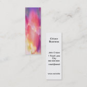 Roze, gele en blauwe abstracte wolken mini visitekaartje (Voorkant / Achterkant)