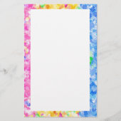 Roze, gele en blauwe bloemen briefpapier (Voorkant)