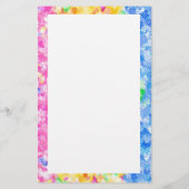 Roze, gele en blauwe bloemen briefpapier (Achterkant)