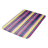 Roze, gele en blauwe strepen badmat (Gekanteld)