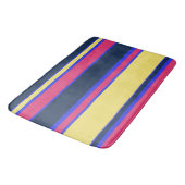 Roze, gele en blauwe strepen badmat (Gekanteld)