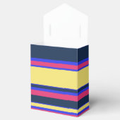 Roze, gele en blauwe strepen bedankdoosjes (Geopend)