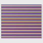 Roze, gele en blauwe strepen cadeaupapier (Vlak)