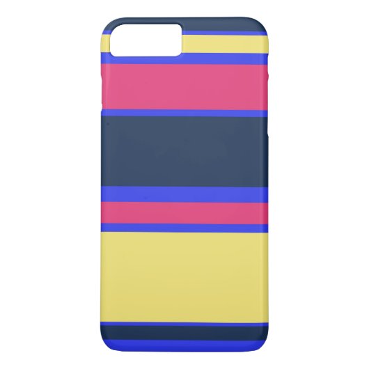 Roze, gele en blauwe strepen Case-Mate iPhone case (Achterkant)