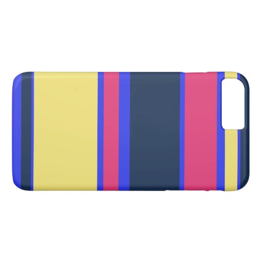 Roze, gele en blauwe strepen Case-Mate iPhone case (Achterkant (Horizontaal))