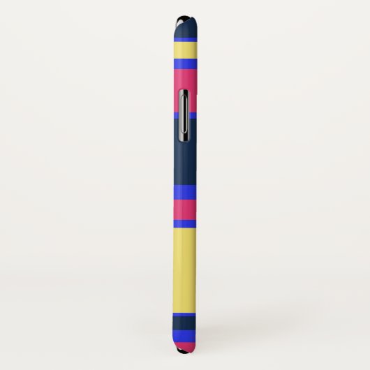 Roze, gele en blauwe strepen Case-Mate iPhone case (Achterkant / rechts)