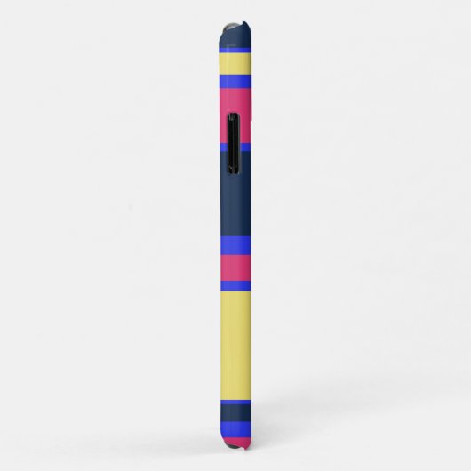 Roze, gele en blauwe strepen Case-Mate iPhone case (Achterkant/rechts)