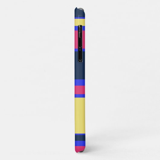 Roze, gele en blauwe strepen Case-Mate iPhone case (Achterkant/links)