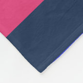 Roze, gele en blauwe strepen fleece deken (Hoek)