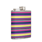 Roze, gele en blauwe strepen heupfles (Rechts)