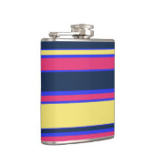 Roze, gele en blauwe strepen heupfles (Rechts)