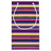 Roze, gele en blauwe strepen klein cadeauzakje (Achterkant)