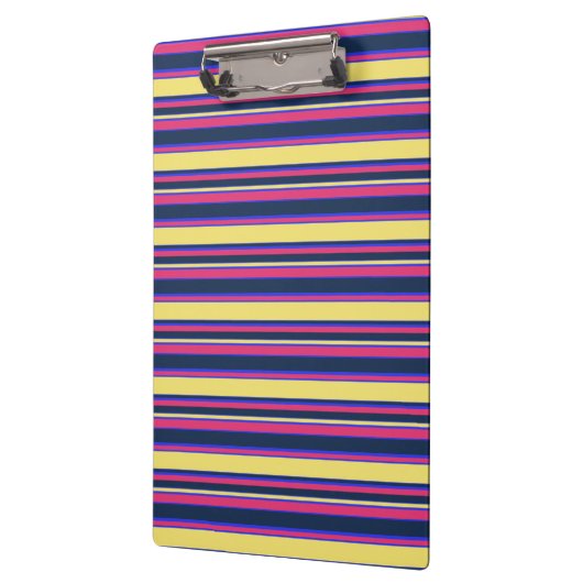 Roze, gele en blauwe strepen klembord (Links)