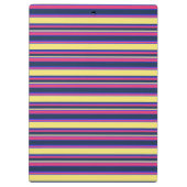 Roze, gele en blauwe strepen klembord (Achterkant)