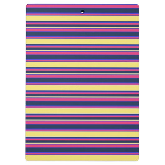 Roze, gele en blauwe strepen klembord (Achterkant)