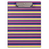 Roze, gele en blauwe strepen klembord (Voorkant)