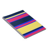 Roze, gele en blauwe strepen notitieboek (Rechterzijde)
