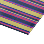 Roze, gele en blauwe strepen snijplank (Hoek)