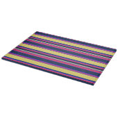 Roze, gele en blauwe strepen snijplank (Hoek)