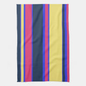 Roze, gele en blauwe strepen theedoek (Verticaal)