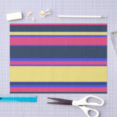 Roze, gele en blauwe strepen tissuepapier (Craft)