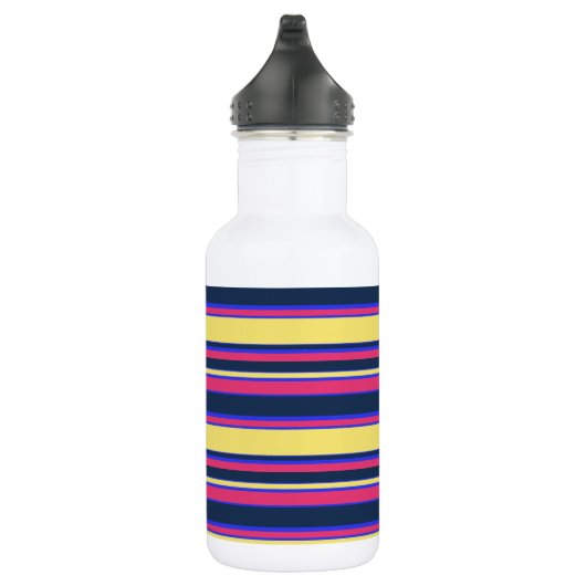 Roze, gele en blauwe strepen waterfles (Rechts)