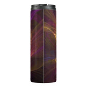 Roze, Gele en Bourgondische Swirl Thermal Tumbler Thermosbeker (Achterkant)