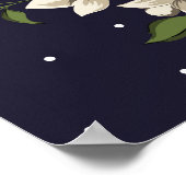 roze gele en bruine bloemen met groene streep poster (Hoek)