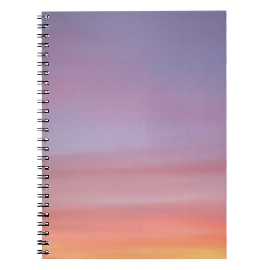 Roze, gele en paarse troebele hemel notitieboek (Voorkant)