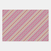 Roze gele en witte cirkel Mandala Verpakking Inpakpapier Vel (Voorkant)