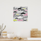 Roze, gele en zwarte vlekken poster (Keuken)