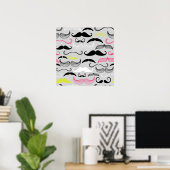 Roze, gele en zwarte vlekken poster (Thuiskantoor)