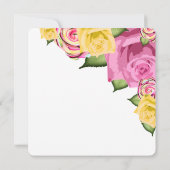 Roze | Gele Floral 95e verjaardag Kaart (Achterkant)