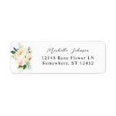 Roze & Gele Florence Return Address Label (Voorkant)