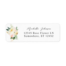 Roze & Gele Florence Return Address Label