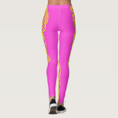 Roze gele gehaakte leggings (Achterkant)