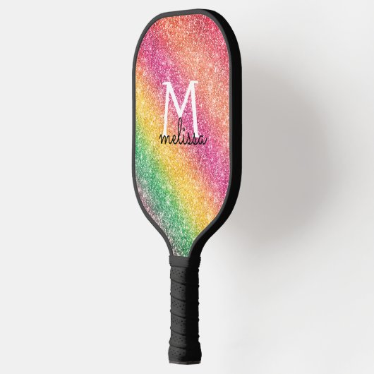 Roze gele glitter Sparkle Pickleball Paddle (Links)