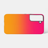 Roze gele gradiënt samsung galaxy hoesje (Achterkant horizontaal)