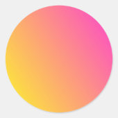 Roze gele gradiëntblanco sjabloon Sticker (Voorkant)