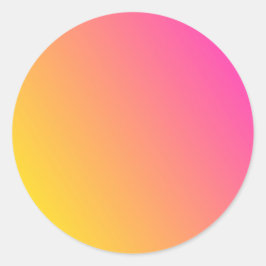 Roze gele gradiëntblanco sjabloon Sticker