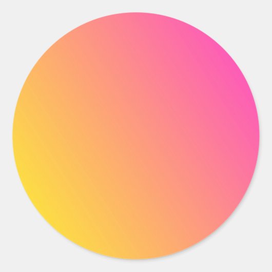 Roze gele gradiëntblanco sjabloon Sticker (Voorkant)