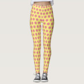 Roze gele grapefruits Citrus Grapefruitvruchtenmod Leggings (Voorkant)