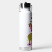 Roze Gele Groene Persoonlijke Waterfles (Voorkant)