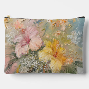 Roze Gele Hibiscus Tropische Bloemen Etui